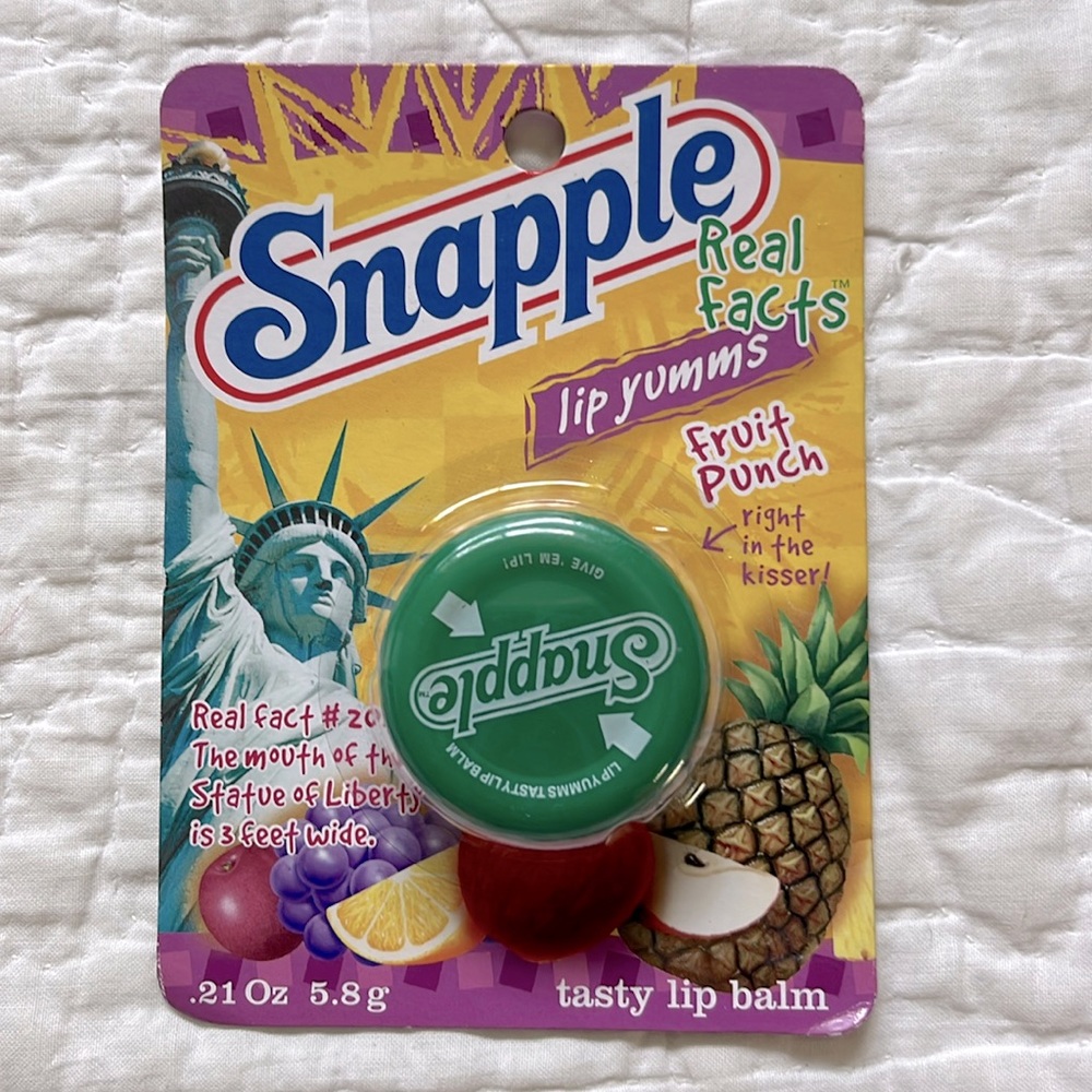 NEW 2004 SNAPPLE Brand Lip Yumms Fruit Punch Tasty Lip Balm .21 oz Yums Y2K